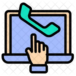 Laptop Calling  Icon
