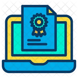 Laptop Certificate  Icon