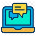Online Chat Chat Bubble Laptop Icon