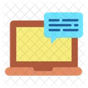 Laptop Chatm Laptop Chat Online Chat Icon