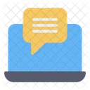 Laptop Chat  Icon