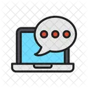Laptop Chat  Icon