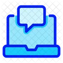 Laptop Chat  Icon
