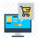 Laptop Chatten Shoppen Symbol