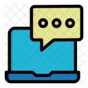 Laptop-Chat  Symbol