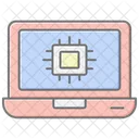 Laptop Chip Lineal Color Icon Icon