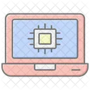 Laptop Chip Lineal Color Icon Icon