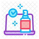 Laptop Disinfection Hygiene Icon