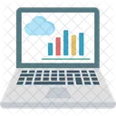 Laptop Cloude Business Grow Icon