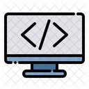 Laptop Coding  Icon