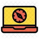 Laptop Compass Direction Tool Icon