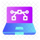 Laptop Designing  Icon