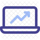 Laptop-Diagramm nach oben  Symbol