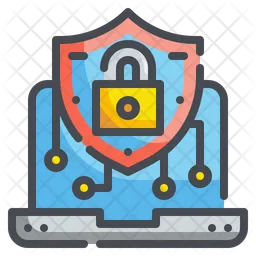 Laptop Digital Security  Icon