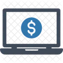 Laptop Dollar Dollar Economy Icon