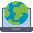 Laptop Earth  Icon