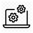 Laptop Einstellung Verarbeitung Kreativ Icon
