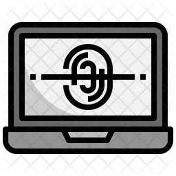 Laptop-Fingerabdrucksperre  Symbol