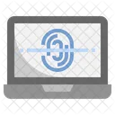 Laptop-Fingerabdrucksperre  Symbol