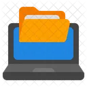 Laptop Folder Online Data Folder Data Folder Symbol