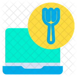 Laptop Food  Icon