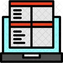 Laptop For Online Job Applications Digital Application Online Process Icon
