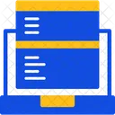 Laptop For Online Job Applications Digital Application Online Process Icon
