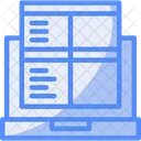Laptop For Online Job Applications Digital Application Online Process Icon
