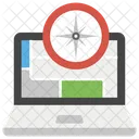 Laptop Gps Geo Targeting Web Maps Icon