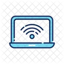 Laptop Hotspot Drahtloses Netzwerk Drahtlose Verbindung Symbol