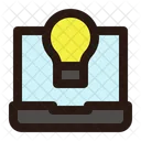 Laptop Bulb Creativity Icon