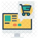 Laptop Chat Shop Icon