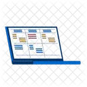 Laptop Display Data Icon