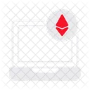 Laptop Ethereum Smart Contracts Icon