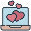 Laptop Heart Love Icon