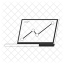 Laptop Line Chart Data Points Icon