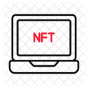 Laptop Nft Blockchain Icon