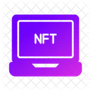 Laptop Nft Blockchain Icon