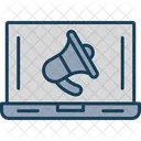 Laptop Online Announcement Icon