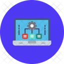 Laptop Process Flow Icon