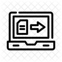 Laptop File Send File Icon