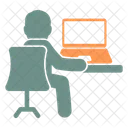 Laptop Worker Work Icon