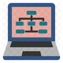Laptop Mind Mapping Computer Icon
