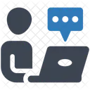 Laptop Person Programmer Icon