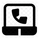 Laptop Incoming Call Mobile Support Icon