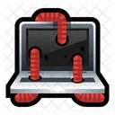 Laptop-Infektion  Symbol