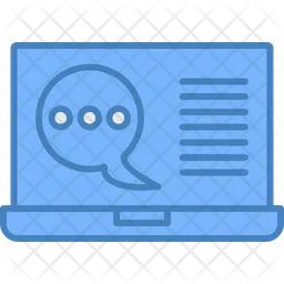 Laptop info chat  Icon