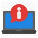 Laptop Information Communication Support Icon