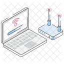 Laptop Internet Wifi Wireless Connection Icon