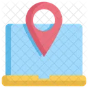 Laptop Map Navigation Icon